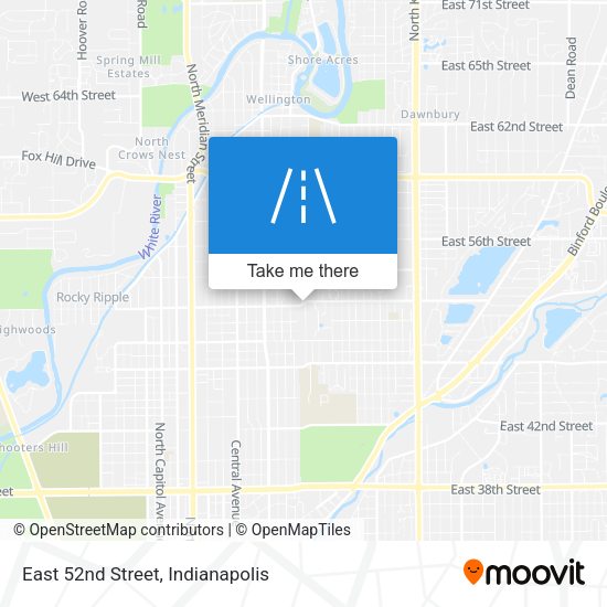East 52nd Street map