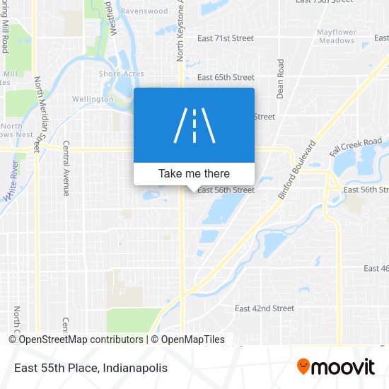 East 55th Place map