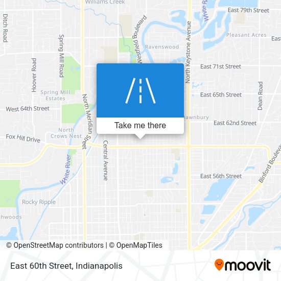 East 60th Street map