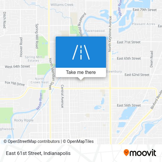 Mapa de East 61st Street