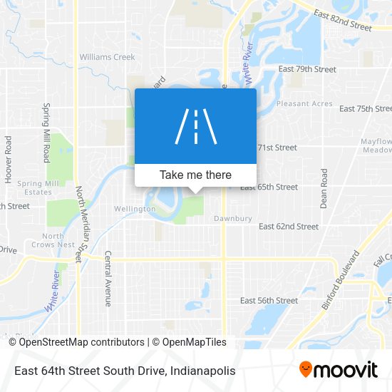 East 64th Street South Drive map