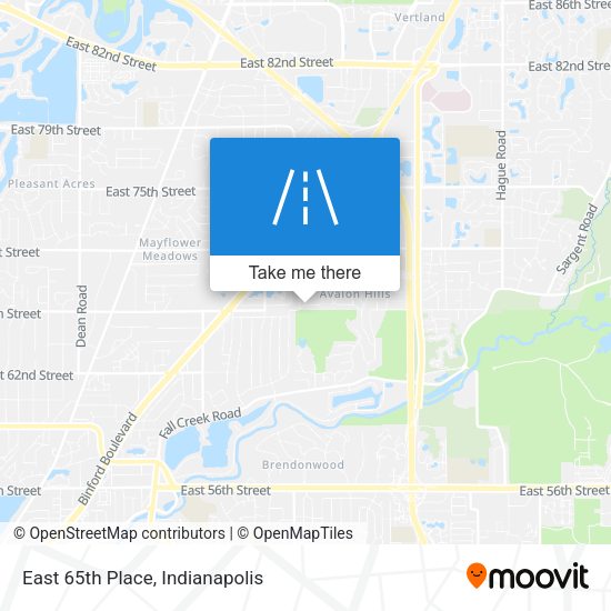 East 65th Place map