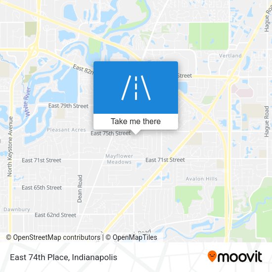 Mapa de East 74th Place