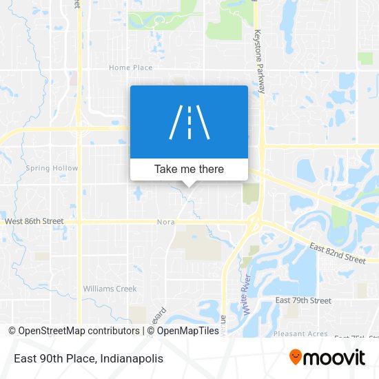 East 90th Place map