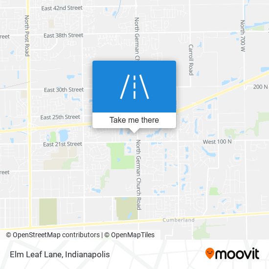 Elm Leaf Lane map