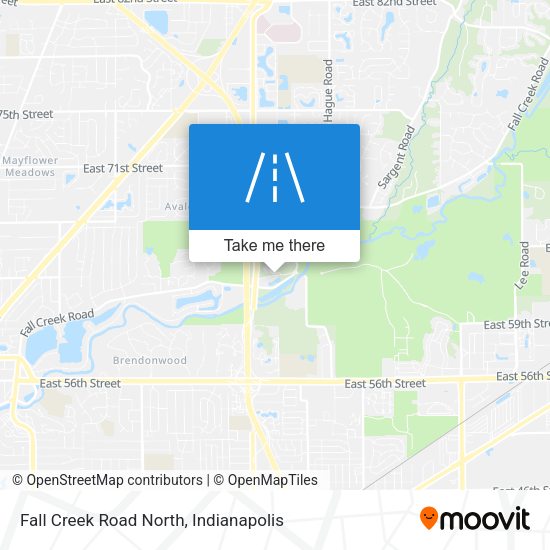 Fall Creek Road North map
