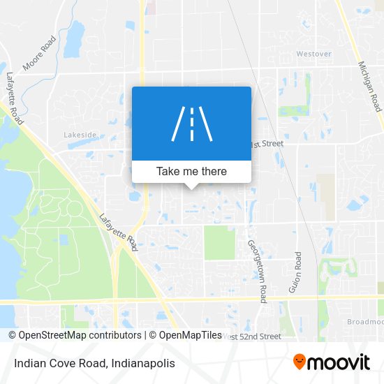 Indian Cove Road map