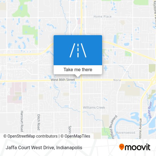 Jaffa Court West Drive map
