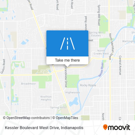 Mapa de Kessler Boulevard West Drive