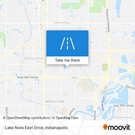 Lake Nora East Drive map