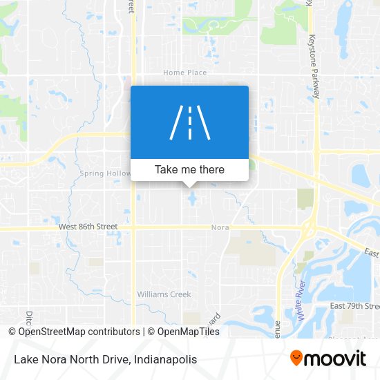 Lake Nora North Drive map