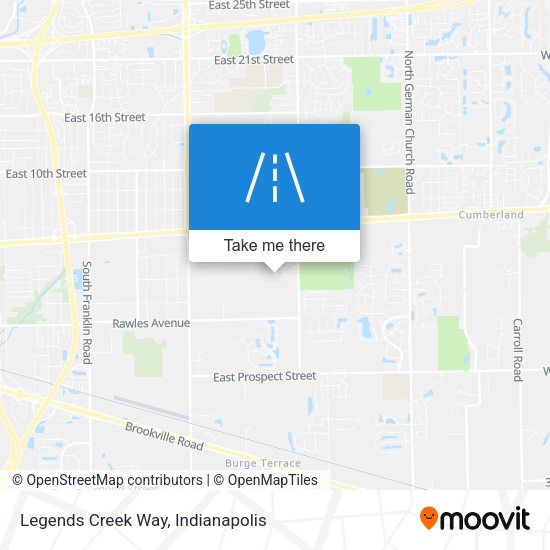 Legends Creek Way map
