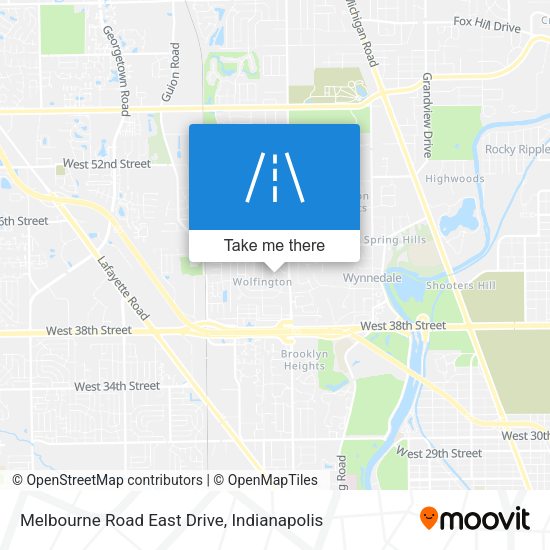 Melbourne Road East Drive map