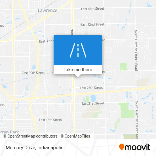 Mercury Drive map