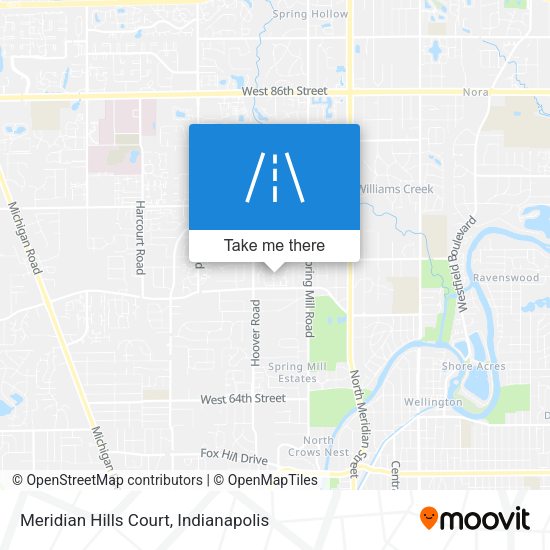 Meridian Hills Court map