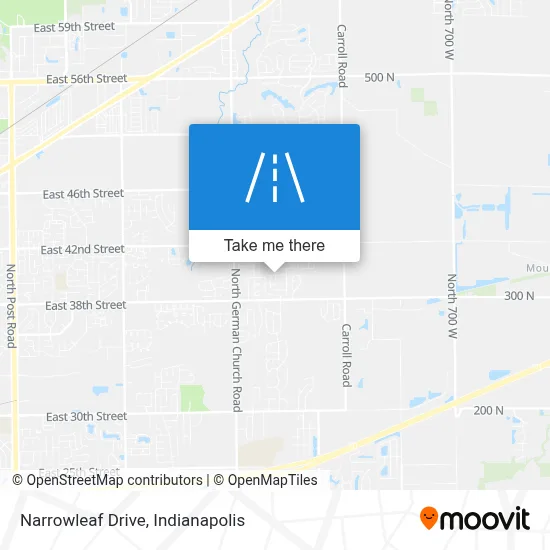 Narrowleaf Drive map