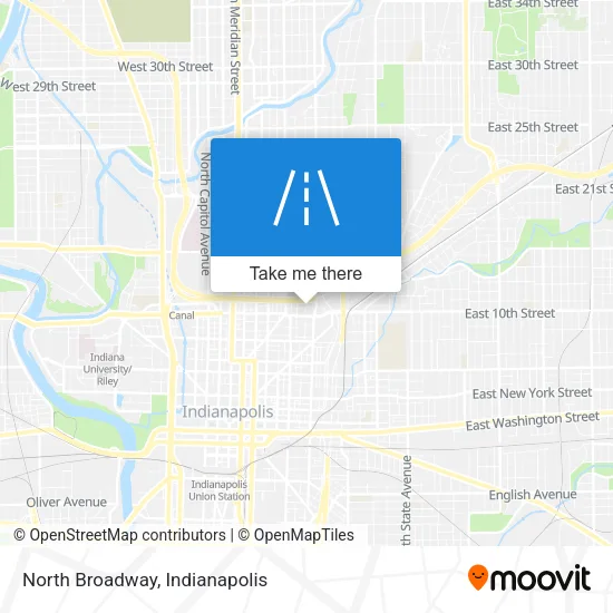 North Broadway map