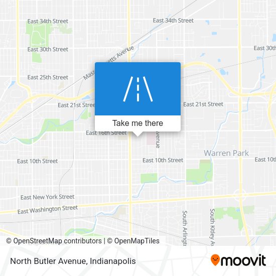 North Butler Avenue map