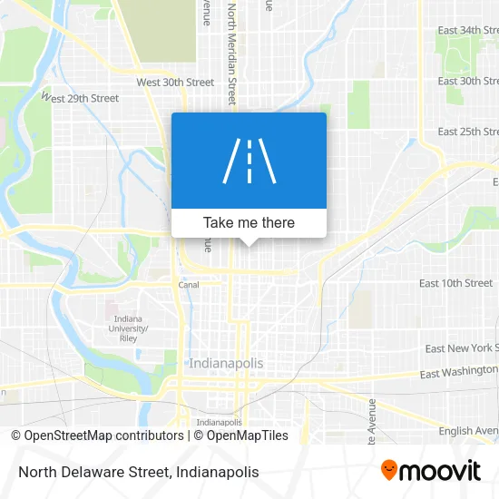 North Delaware Street map