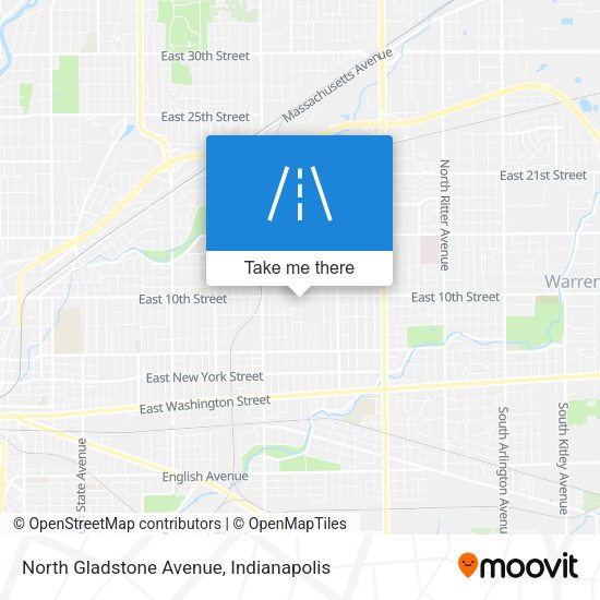 North Gladstone Avenue map