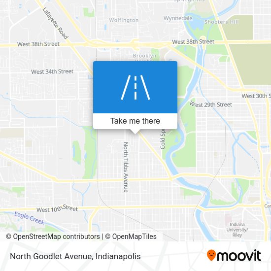 North Goodlet Avenue map