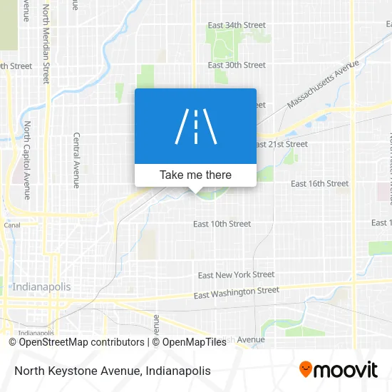 Mapa de North Keystone Avenue