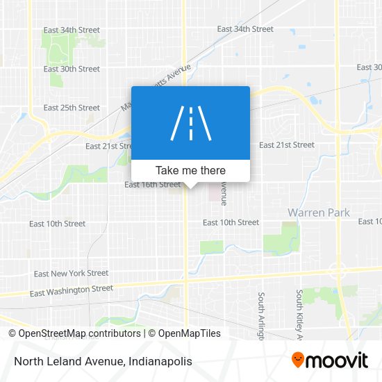 North Leland Avenue map