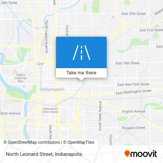 North Leonard Street map