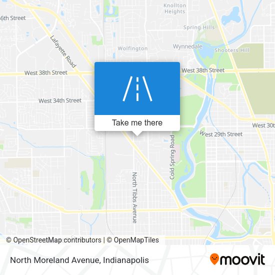 North Moreland Avenue map
