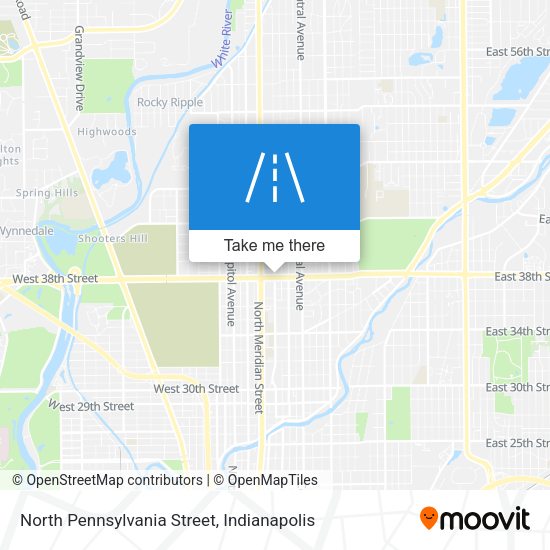 North Pennsylvania Street map