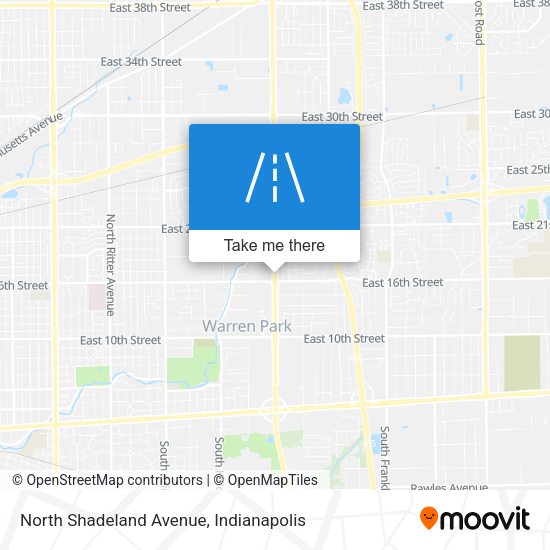 North Shadeland Avenue map