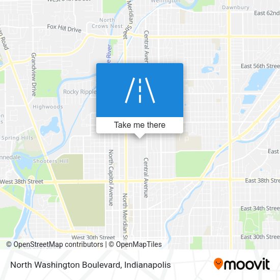 North Washington Boulevard map