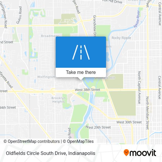 Oldfields Circle South Drive map