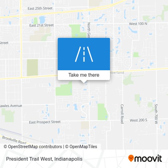 President Trail West map