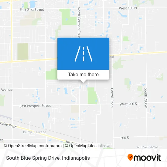 South Blue Spring Drive map