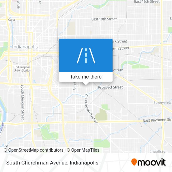 Mapa de South Churchman Avenue