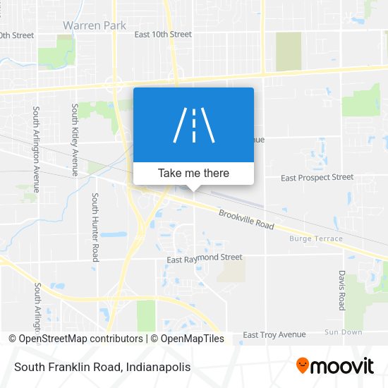 South Franklin Road map