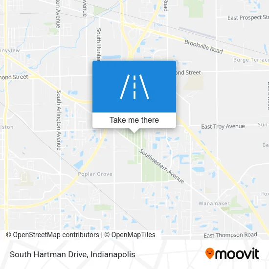 South Hartman Drive map