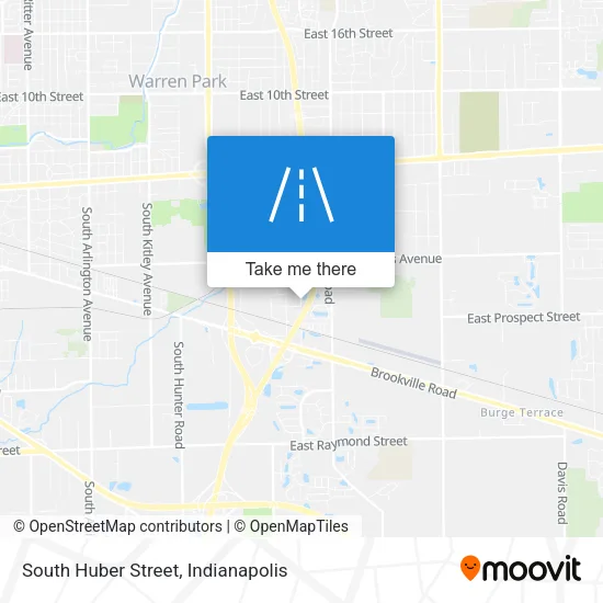 South Huber Street map