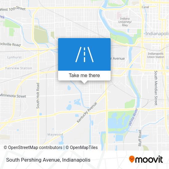South Pershing Avenue map