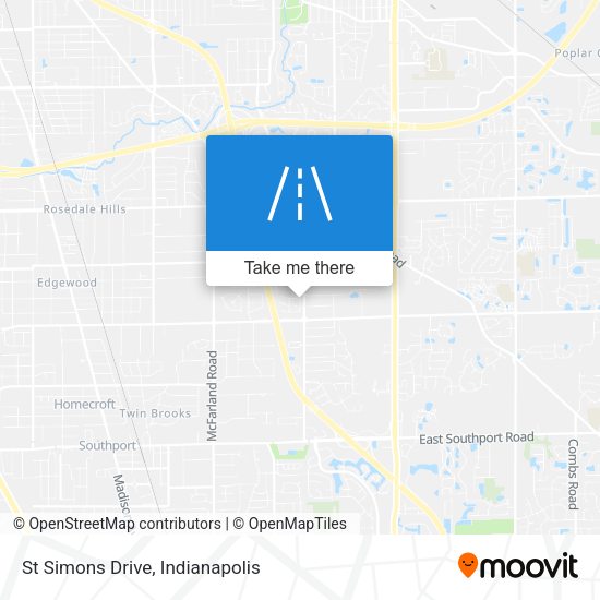 St Simons Drive map