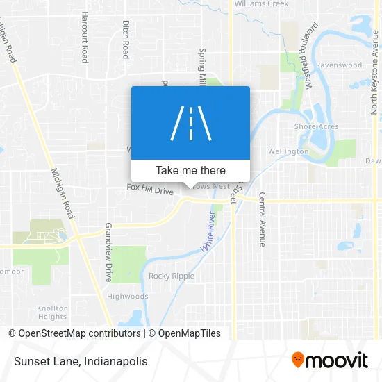 Sunset Lane map