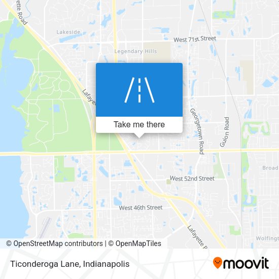Ticonderoga Lane map