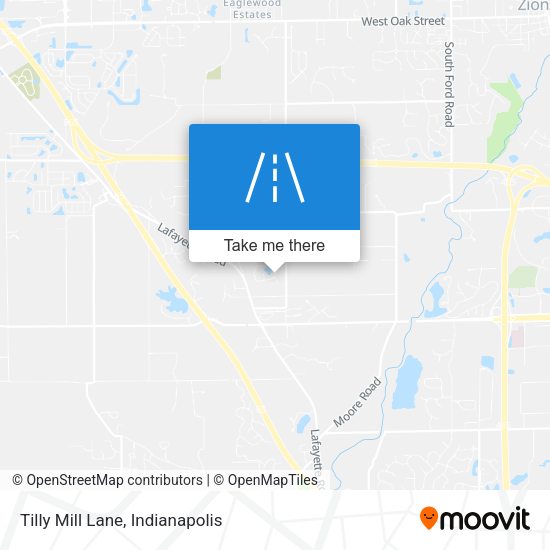Mapa de Tilly Mill Lane