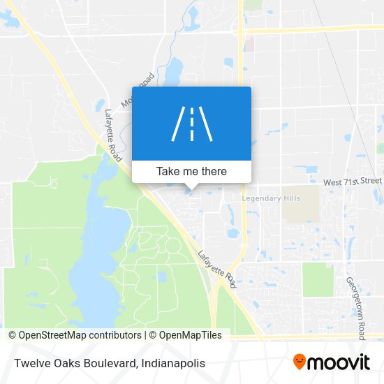 Twelve Oaks Boulevard map