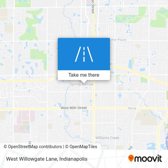 West Willowgate Lane map