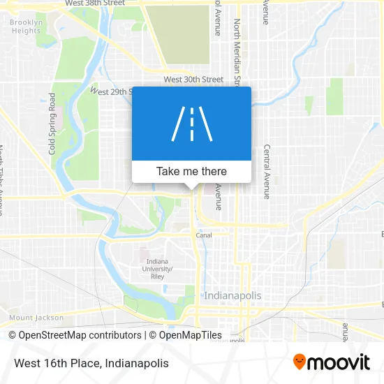 West 16th Place map