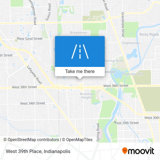 West 39th Place map