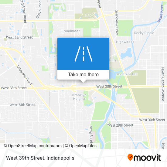 West 39th Street map