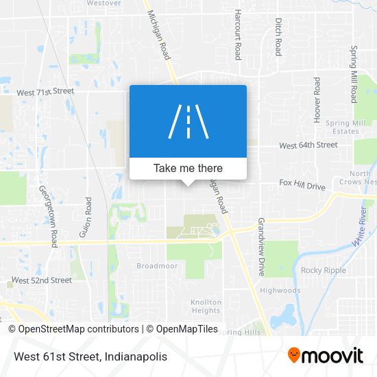 West 61st Street map